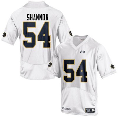 Notre Dame Fighting Irish Men's John Shannon #54 White Under Armour Authentic Stitched College NCAA Football Jersey SOX3299EX